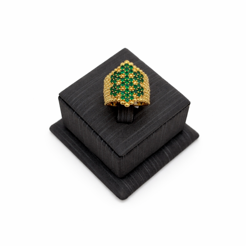 خاتم ذهب بحريني عيار 21 وزن 5.43 جرام بتصميم عريض...