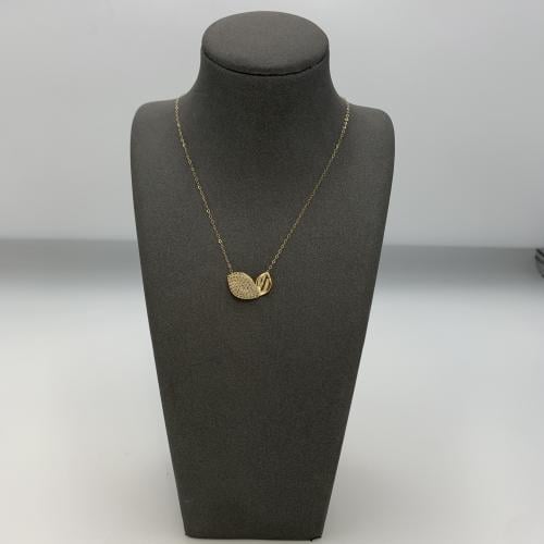 عقد إيطالي ذهب عيار 18 – تصميم أوراق مرصعة 1.2 جرا...