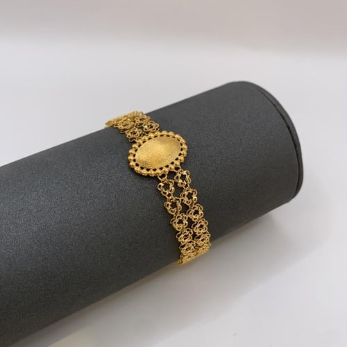 سوارة بحريني ذهب عيار 21 وزن 7.74 جرام بقطعة مركزي...