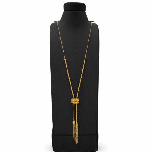 قلادة ذهب بحريني عيار 21 وزن 4.91 جرام بتصميم سبحة...