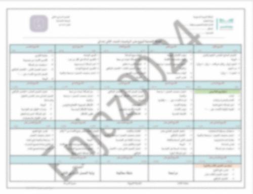 توزيع مقرر الرياضيات للصف الأول ابتدائي(الفصل الدر...