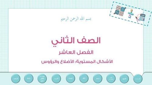 عرض بوربوينت لدرس الأشكال المستوية: الأضلاع والرؤو...