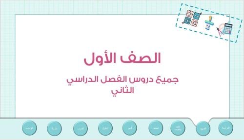 عروض بوربوينت لجميع دروس الصف الأول ابتدائي (الفصل...