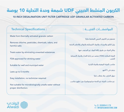شمعة وحدة التحلية 10 بوصةUDF الكربون المنشط الحبيب...