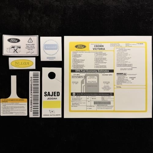 بكج استيكرات وكاله فورد كراون فكتوريا
