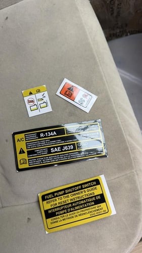 بكج استيكرات غرفة المحرك والشنطه فورد