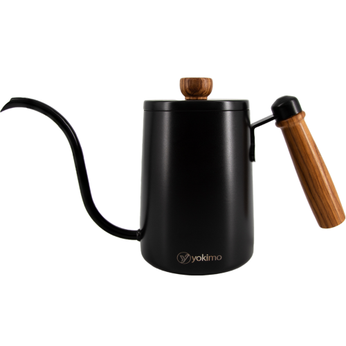 يوكيمو ابريق ترشيح 600 مل - مقبض خشبي- اسود مطفي