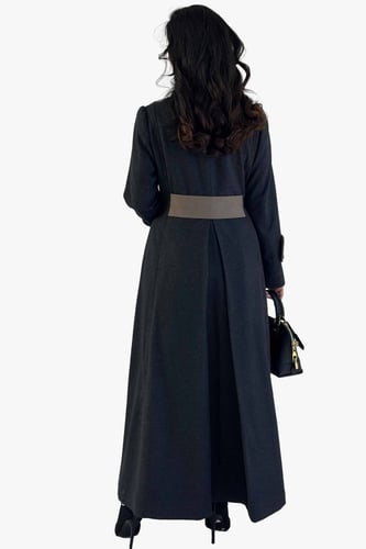 بليزر رسمي- رمادي غامق مزين بتدخيلات جملي