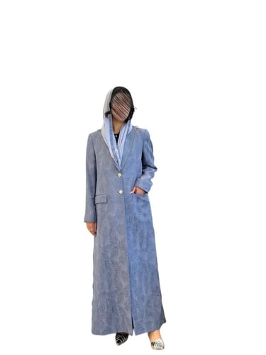 بليزر حرير لون سماوي