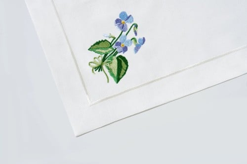 منديل مائدة تصميم زهرة شقائق النعمان ( Napkins)