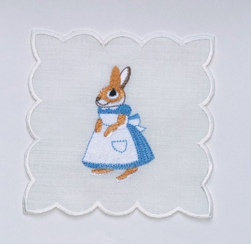 مفرش صغير تصميم الارنب ازرق (Small Napkins)