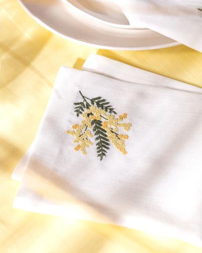 أطقم مائدة ورد اصفر (Napkin- Placemat)