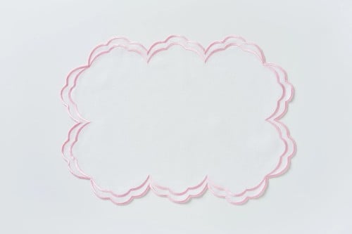 مفرش صحن بتطريز وردي للأطراف(Placemat)