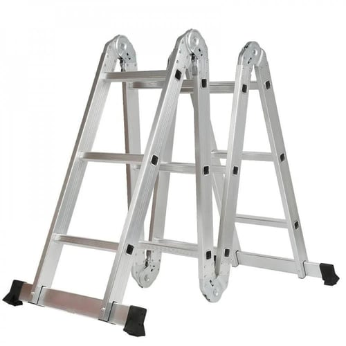 سلم المنيوم متعدد الاستخدامات 12 درجة قابل للطي -...