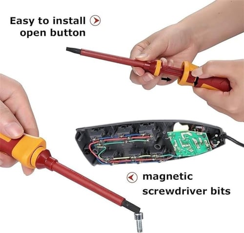 طقم مفكات معزولة 5 قطع تايواني DEWESSER - رؤوس تبد...