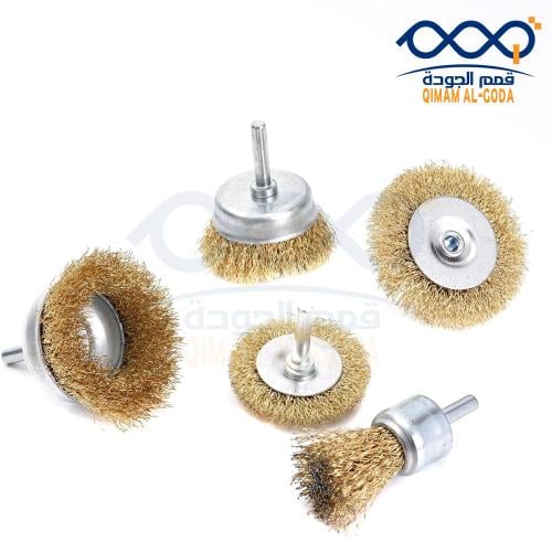 5-Piece Wire Brush Set for Drill - Rust & Paint Re...