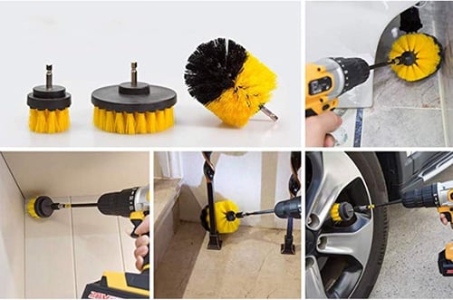 طقم فرش تنظيف للدريل عدد 3 خشن OSCO