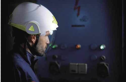 خوذة سلامة معزولة DELTA PLUS مع قناع حماية (Arc Fl...