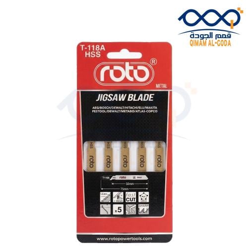 Roto T-118A Metal & Sheet Jigsaw Blades Set HSS Fi...