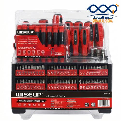 WISEUP 100-Piece Professional Screwdriver & Bits Set CR-V Magnetic