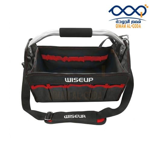 WISEUP 16 Inch Open Tote Tool Bag with Rigid Metal...