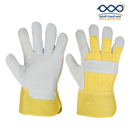 كفوف قماش اصفر باكستاني