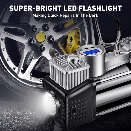 منفاخ هواء قوي للسيارة 2 بستم 12 فولت أصلي مع عدة