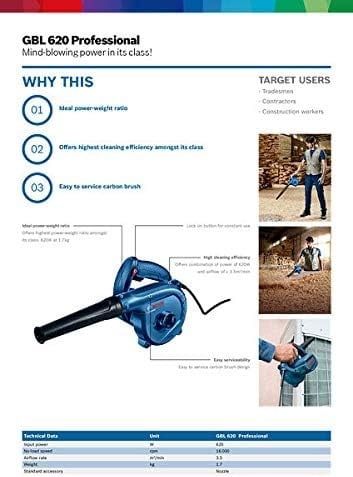 منفاخ هواء 620 واط GBL620 بوش