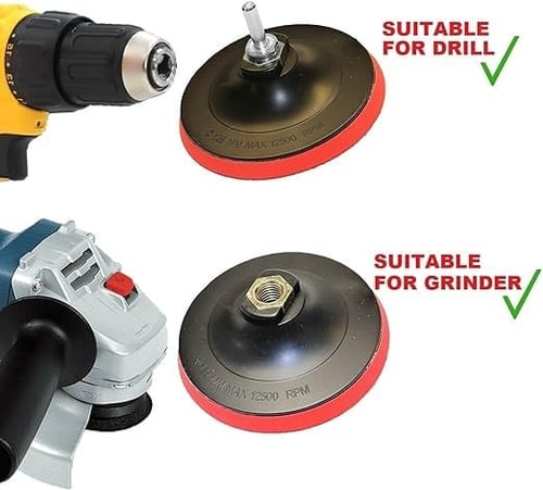 قاعدة لاصق تلميع وصنفرة أحمر