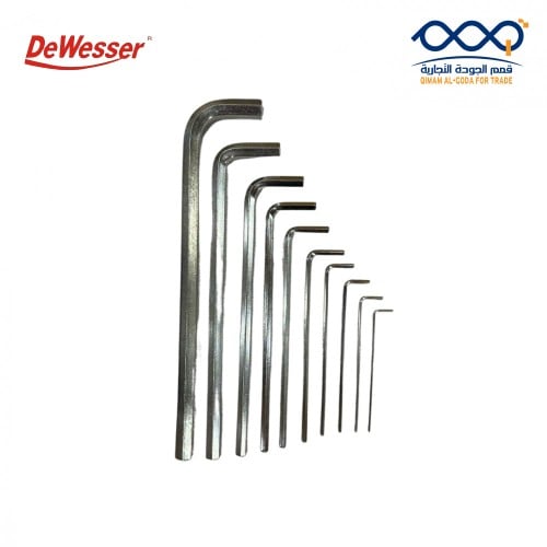 طقم النكي مسدس 9 قطع طويل الماني DEWESSER