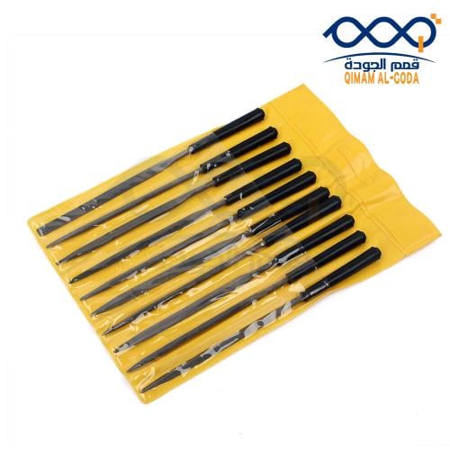 10-Piece Precision Needle File Set 180mm - Metal Shaping
