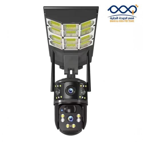 كاميرا مراقبة طاقة شمسية مع كشاف 240 شمعة - بطارية...