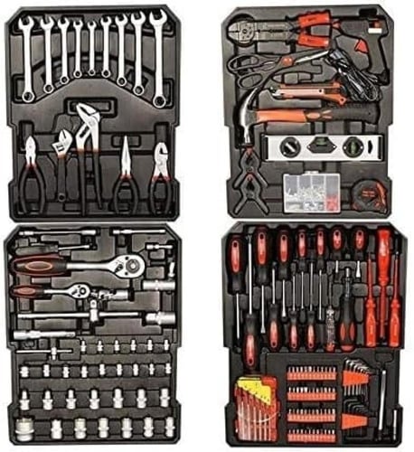 شنطة عدة متكاملة 187 قطعة - ورشتك المتنقلة في حقيب...