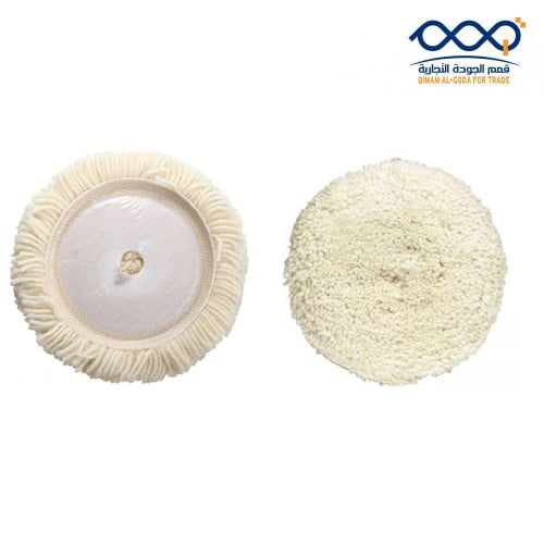 صوفة تلميع مع قاعدة ابيض 7 بوصة