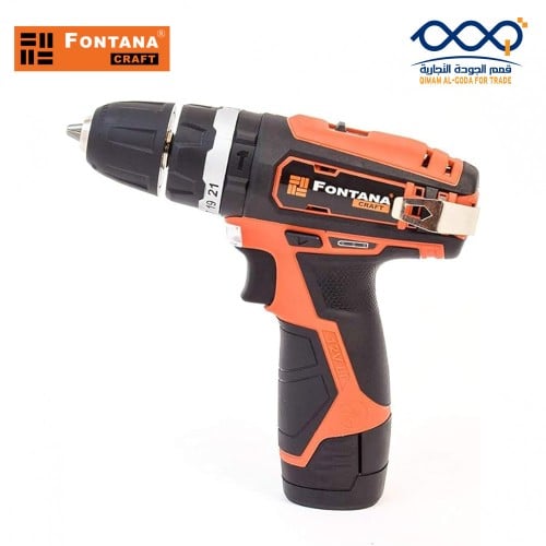 دريل بطارية مطرقة مع 2 بطارية FONTANA 12V