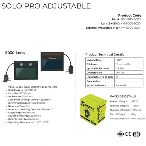 قناع لحام الكتروني تركي BAYMAX BX-5010 SOLO