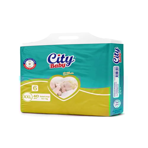 CITY BABY DIAPER SIZE 6 WT +16KG 40PCS