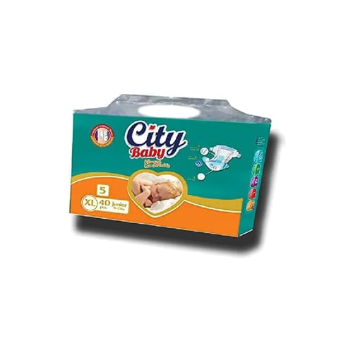 CITY BABY DIAPER SIZE 5 WT 11-25KG 40PC