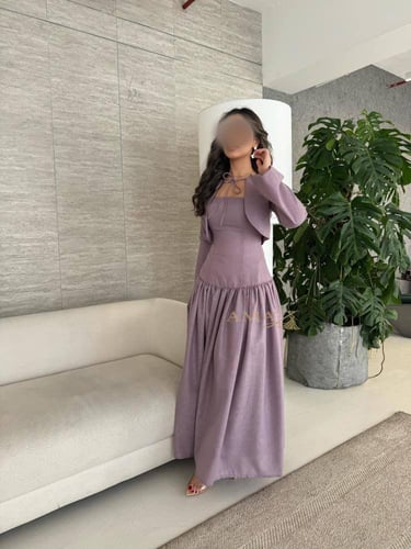 فستان ناعم مع جاكيت