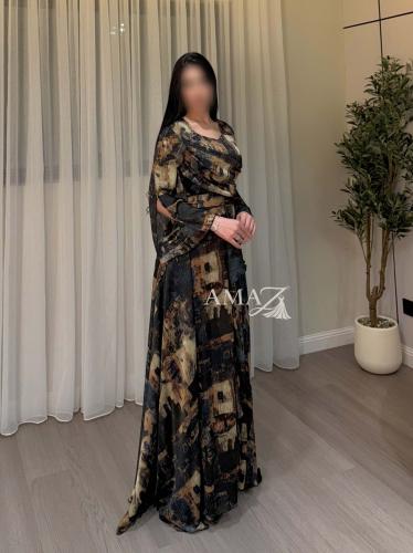 فستان ماكسي مشجر