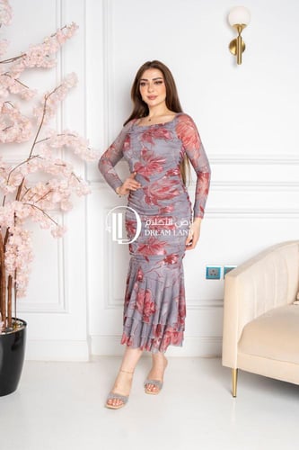 فستان نسائي تل مشجر