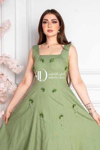 فستان نسائي اخضر