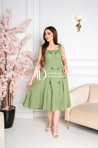 فستان نسائي اخضر