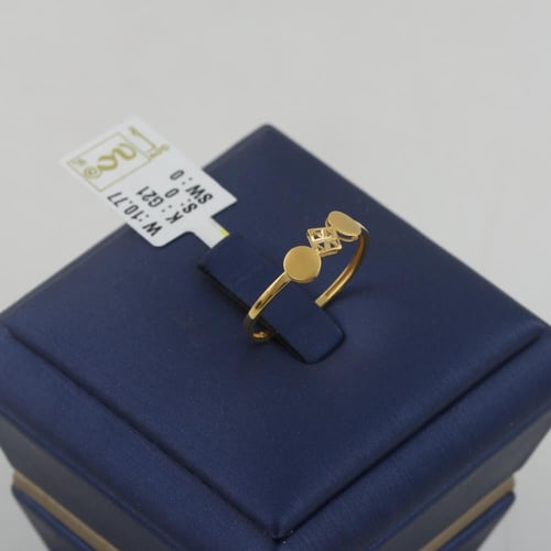 طقم ذهب دوائر لماع و مزخرف - عيار 21