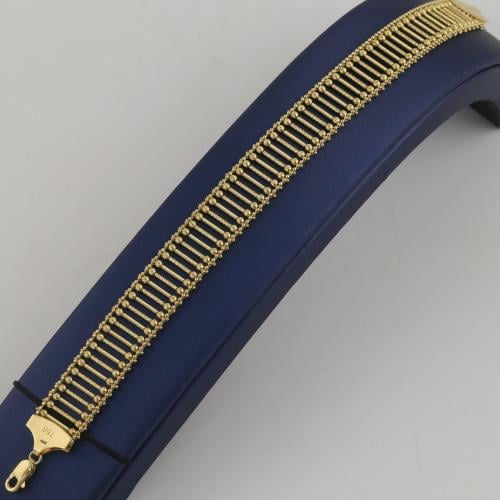 اسوارة ذهب سلم الذهب و كرات الليزر - عيار 18