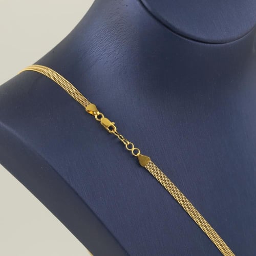 طقم ذهب مسطح ناعم - عيار 21