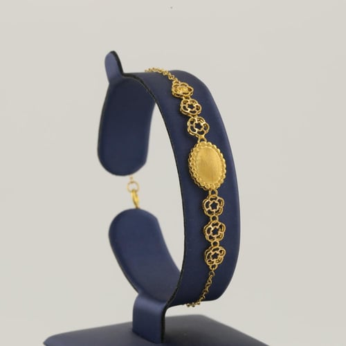 طقم ذهب مبروم معين بصمة - عيار 21