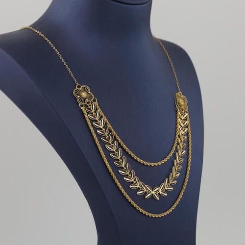 طقم ذهب مبورم و سنبلة - عيار 21