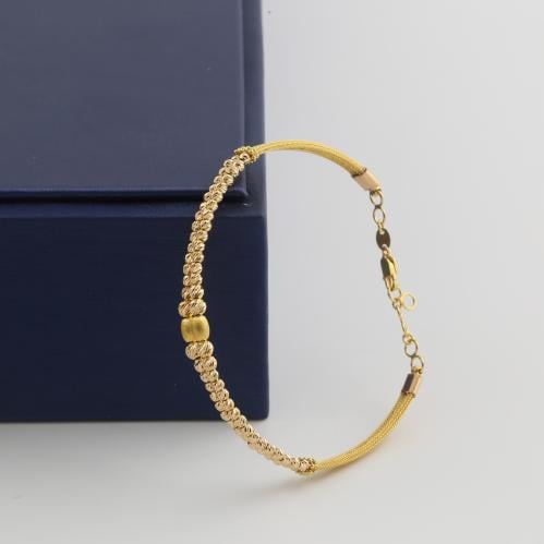 اسوارة ذهب واقف كرات الليزر بلمسة مطفي - عيار 21