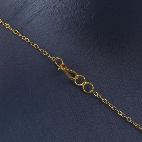 طقم ذهب سداسي دورين مع تعليقات دائرية بصمة - عيار...